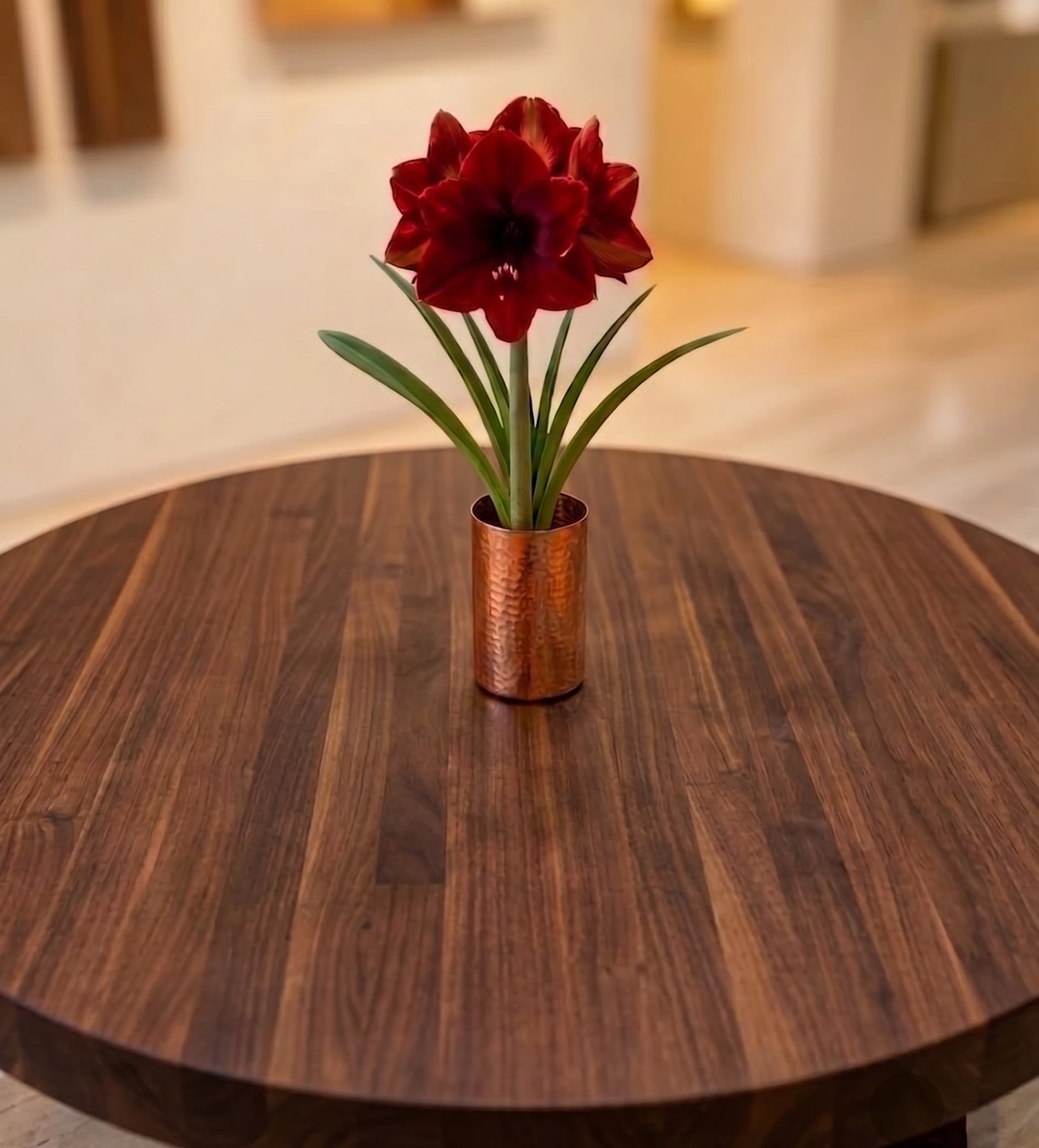 Walnut round table